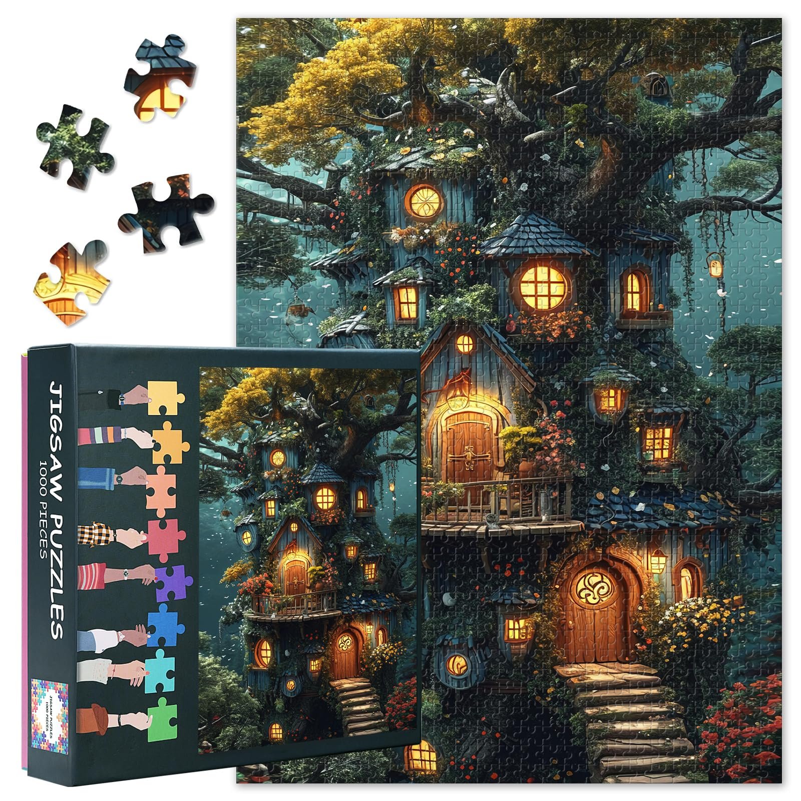 Пазл Enchanted Fantasy Tree House Art 1000 деталей 70 x 50 см, фото №1