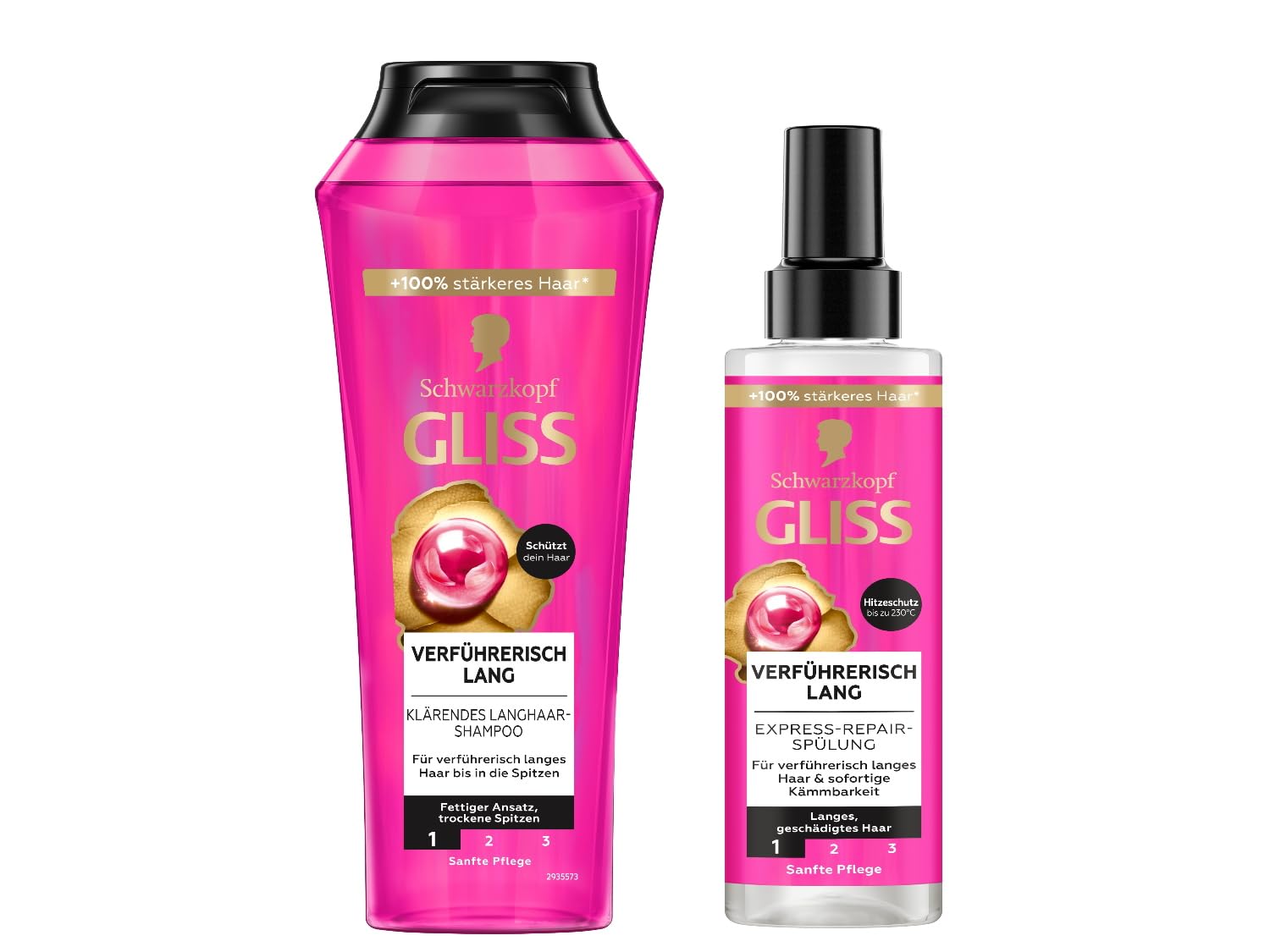 Шампунь Gliss Seductive Long (250 мл) з біотиновим комплексом та півонією, фото №1