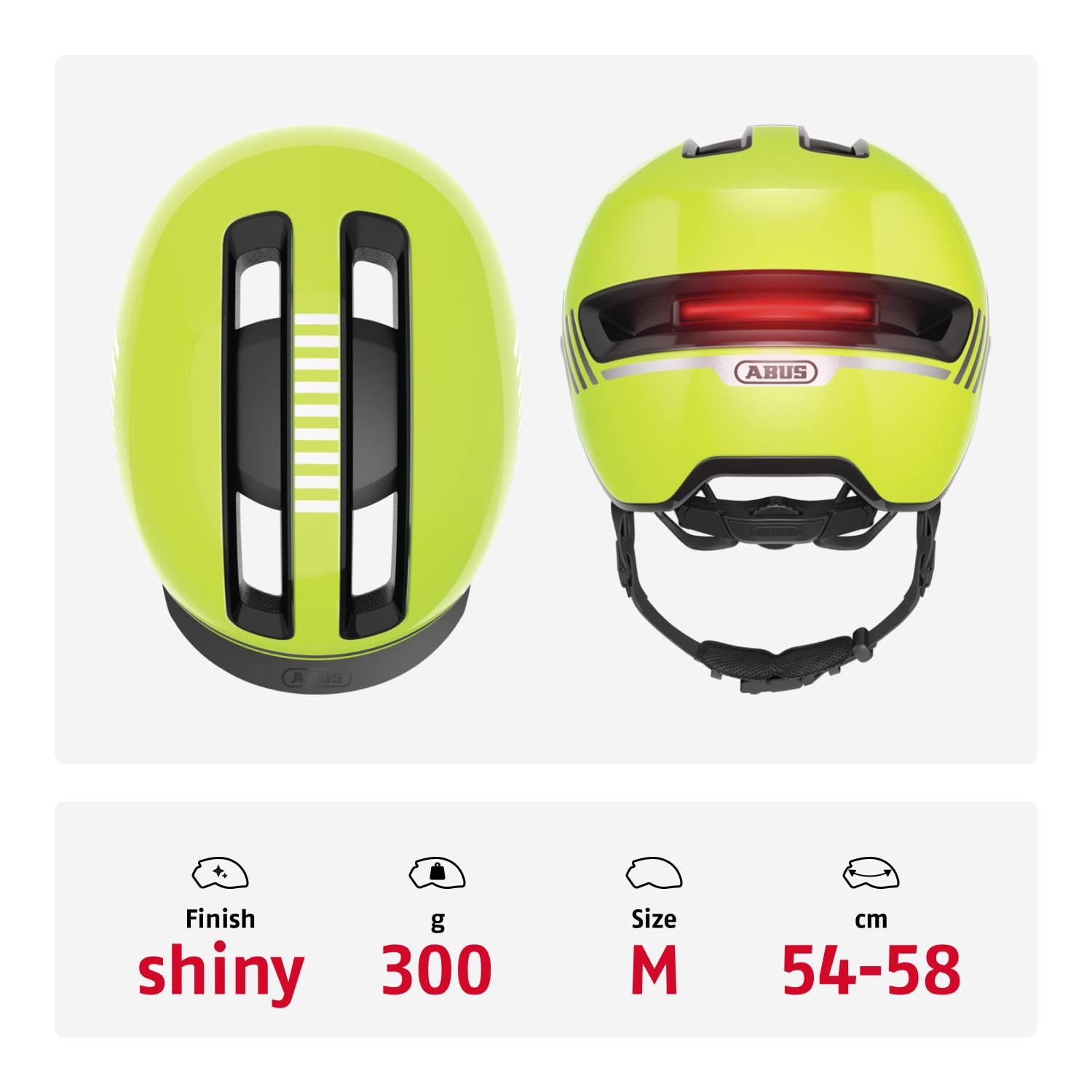 Шлем ABUS Urban HUD-Y с магнитным, перезаряжаемым LED задним фонарем и магнитной застежкой, фото №3