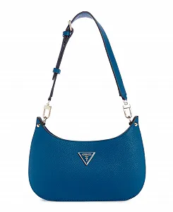 Сумка через плече GUESS жіноча Meridian Top Zip Shoulder Bag Mini Petrol - Фото 1