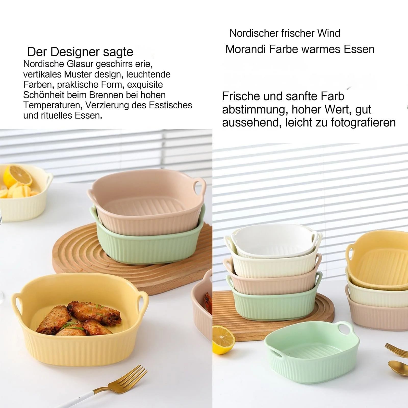 Форма для запікання Керамічна Кругла Стійка до подряпин для аерофритюрниці Біла, фото №3 Форма для запікання Керамічна Кругла Стійка до подряпин для аерофритюрниці Біла, фото №3