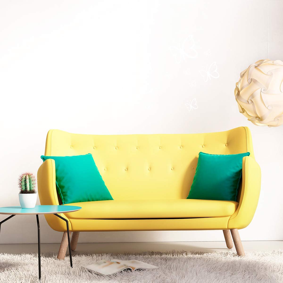 Наклейки на стену Wandkings Бабочки набор 20 шт. Белые, фото №2