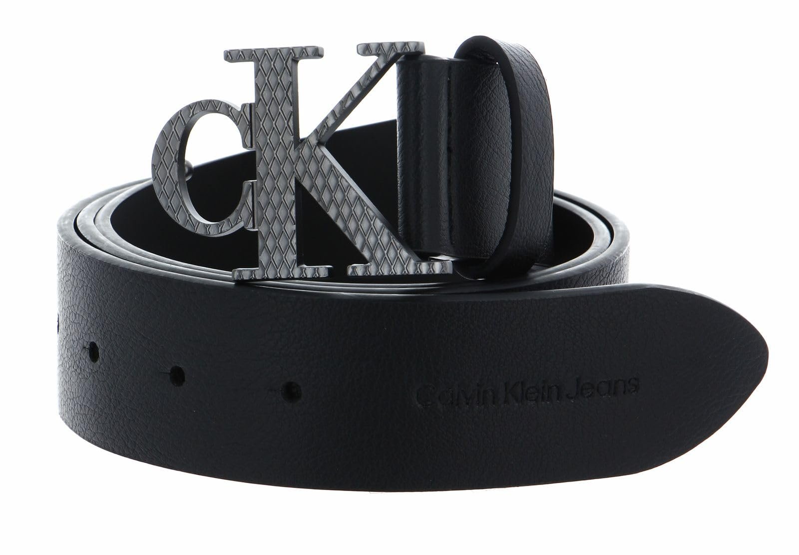 Ремень Calvin Klein CKJ Mono Hardware Texture 40 мм W90 Черный, черный, фото №1