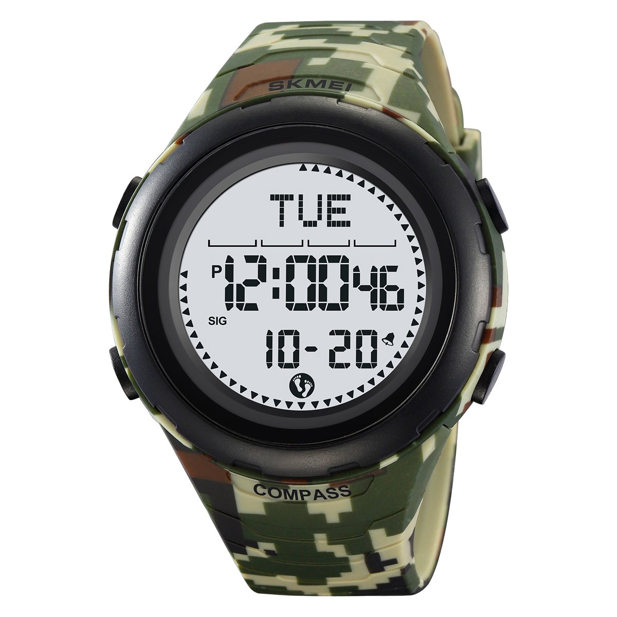 Годинник Skmei 2166CMGN Army Green Camouflage, фото №1