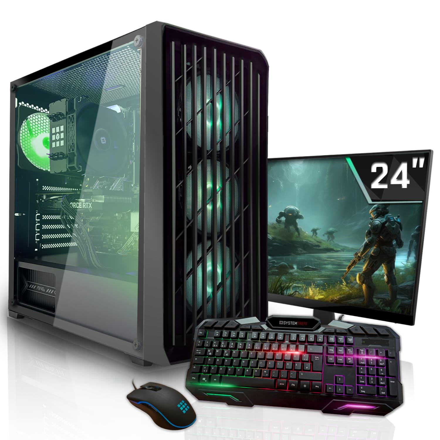 Системний блок SYSTEMTREFF Basic Gaming Комплект ПК Intel Core i5-12600KF 10x4.9GHz | Nvidia RTX 3050 8GB DX12 | 1TB M.2 NVMe | 16GB DDR5 RAM | WLAN, фото №1