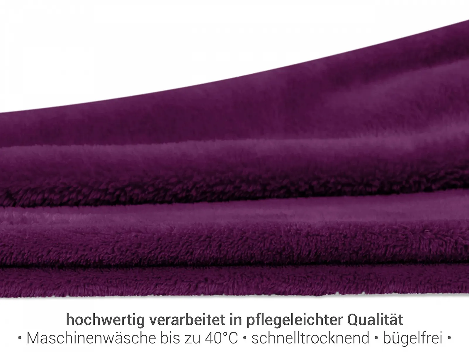 Покривало npluseins Фліс Кораловий Надзвичайно М'яка та Пухнаста 1523.2204 Приблизно 150 x 200 см Ягідна, фото №8