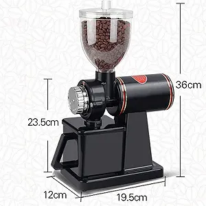 Электрическая Кофемолка Коническая 8 Регулируемых Настроек Прецизионная Мельница из Нержавеющей Стали для Эспрессо, Френч-пресса, Приготовления Турецкого Кофе (Anti Jumping Bean Red) synthetic.ua - Фото 1