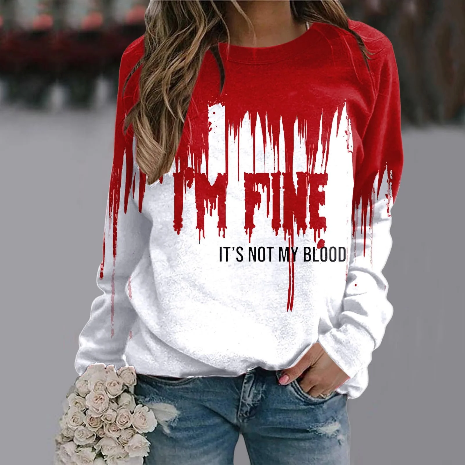 Пуловер з довгими рукавами Roter Damen Pulli, фото №3 Пуловер з довгими рукавами Roter Damen Pulli, фото №3