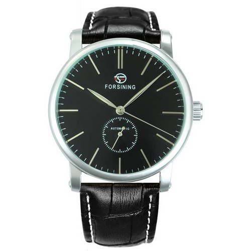 Годинник Forsining 8214 Silver-Black, фото №1