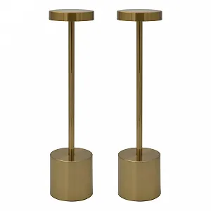 Настільна лампа Luxus Emilie LED акумуляторна димована золота H21xØ8 см - Фото 1