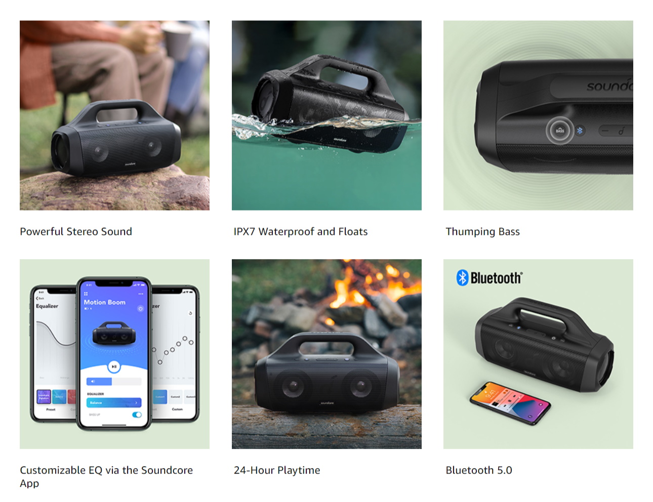 Портативний колона Anker Soundcore Motion Boom 30W IPX7, фото №9 Портативний колона Anker Soundcore Motion Boom 30W IPX7, фото №9