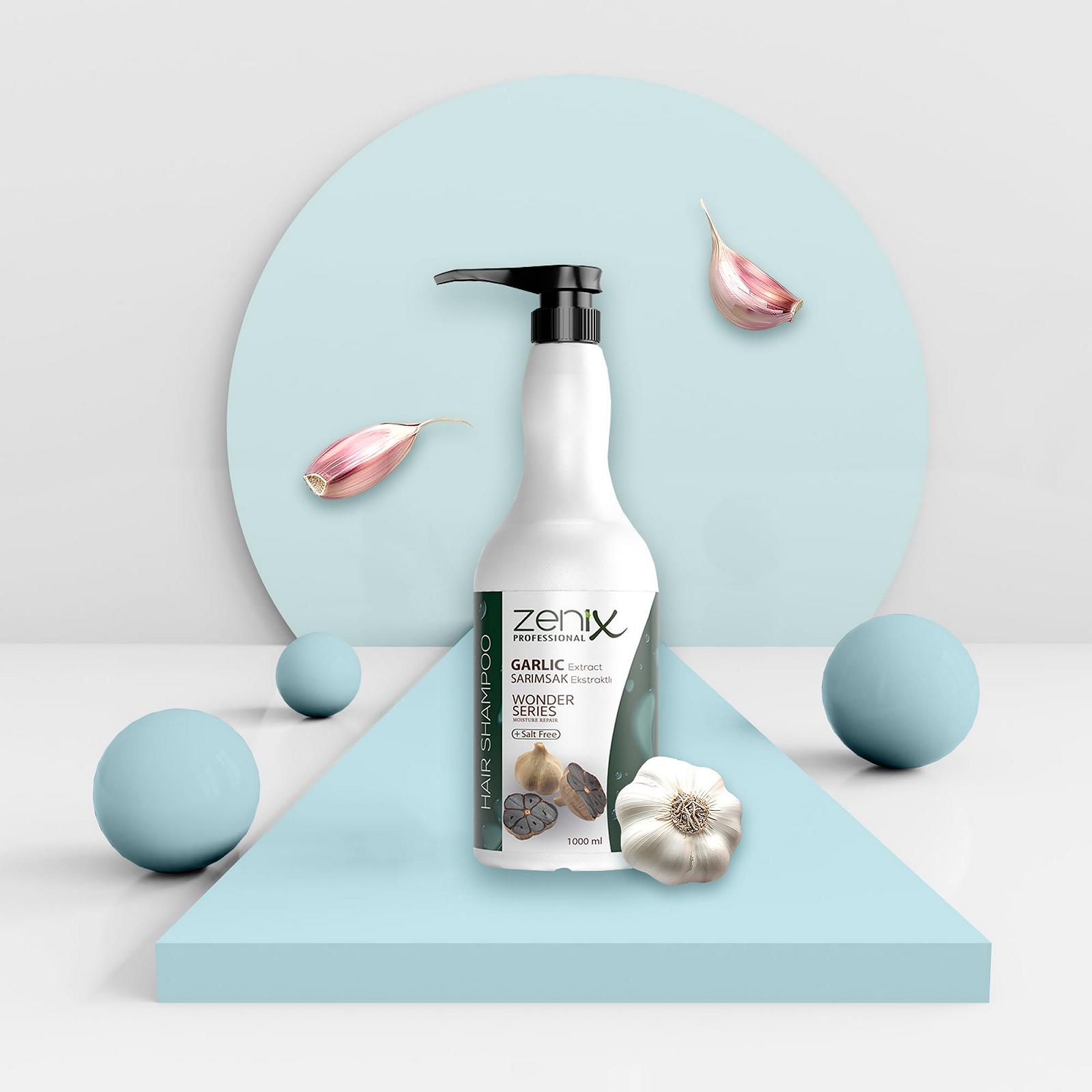 Шампунь Zenix Garlic 1000 мл, фото №4