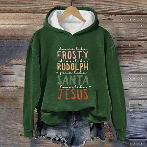 Женское Рождественское Худи С Рождественским Принтом synthetic.ua - Фото 1