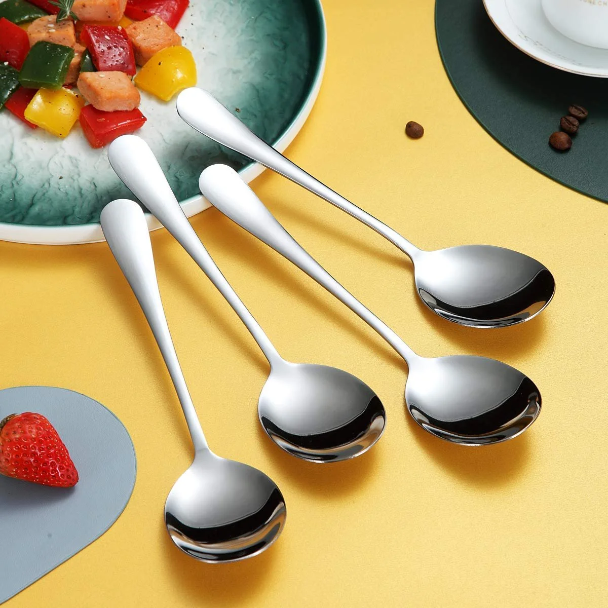 Ложка сервировочная Kyraton, набор 4 шт, включая цельную сервировочную ложку, кухонные принадлежности для сервировки из нержавеющей стали, набор для сервировки 4 шт, фото №5 Ложка сервировочная Kyraton, набор 4 шт, включая цельную сервировочную ложку, кухонные принадлежности для сервировки из нержавеющей стали, набор для сервировки 4 шт, фото №5