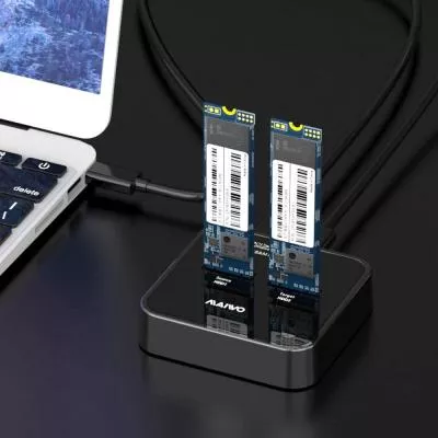 Док-станция Maiwo 2*NVMe M.2 SSD Key M/B M USB 3.1 Gen2 Type-C K3016P, фото №6 Док-станция Maiwo 2*NVMe M.2 SSD Key M/B M USB 3.1 Gen2 Type-C K3016P, фото №6