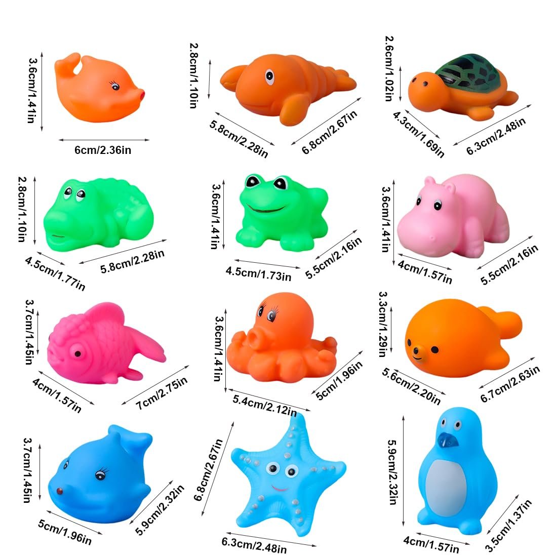 Іграшка для ванни Дитяча Набір 12 штук Водна, фото №2 Іграшка для ванни Дитяча Набір 12 штук Водна, фото №2