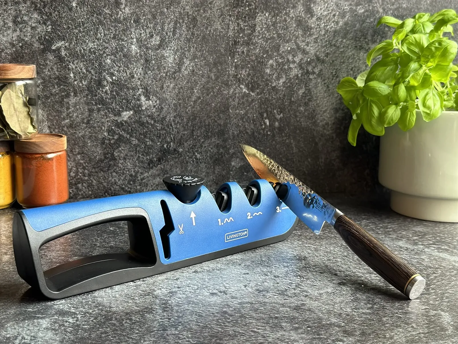 Точило для ножів Livington Blade Star 3-рівнева регульована, фото №6