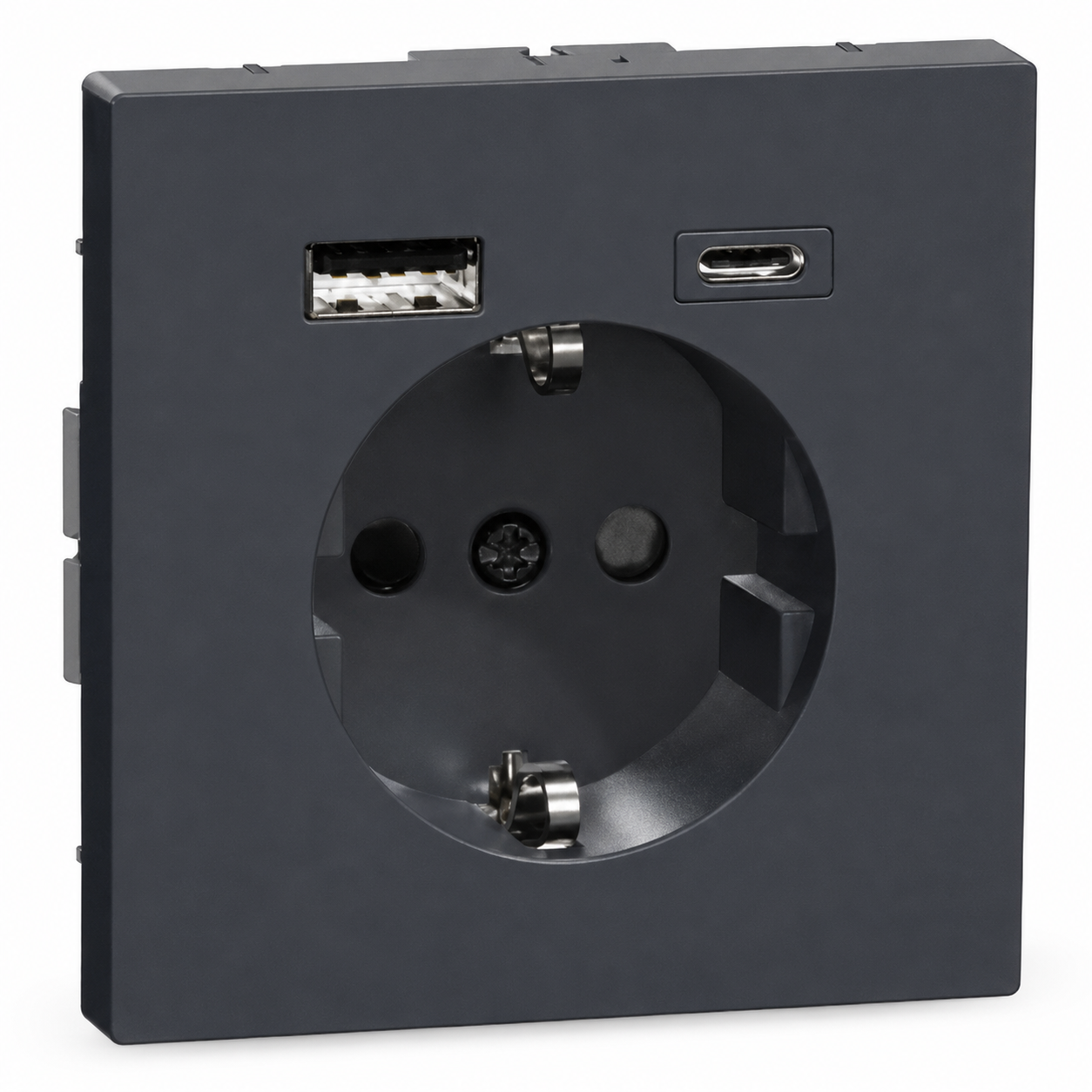 Розетка Schneider Electric Merten MEG2367-6034 Type A+C Чорний, фото №1 Розетка Schneider Electric Merten MEG2367-6034 Type A+C Чорний, фото №1