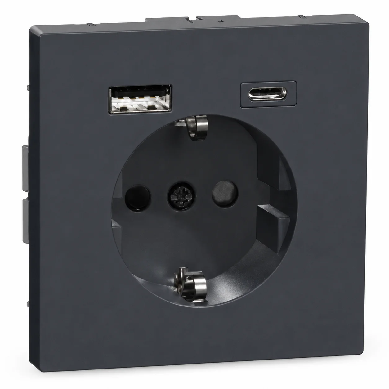 Розетка Schneider Electric Merten MEG2367-6034 Type A+C Черный, фото №1 Розетка Schneider Electric Merten MEG2367-6034 Type A+C Черный, фото №1