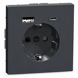 Купити Розетка Schneider Electric Merten MEG2367-6034 Type A+C Чорний - Фото 1 Розетка Schneider Electric Merten MEG2367-6034 Type A+C Чорний - Фото 1