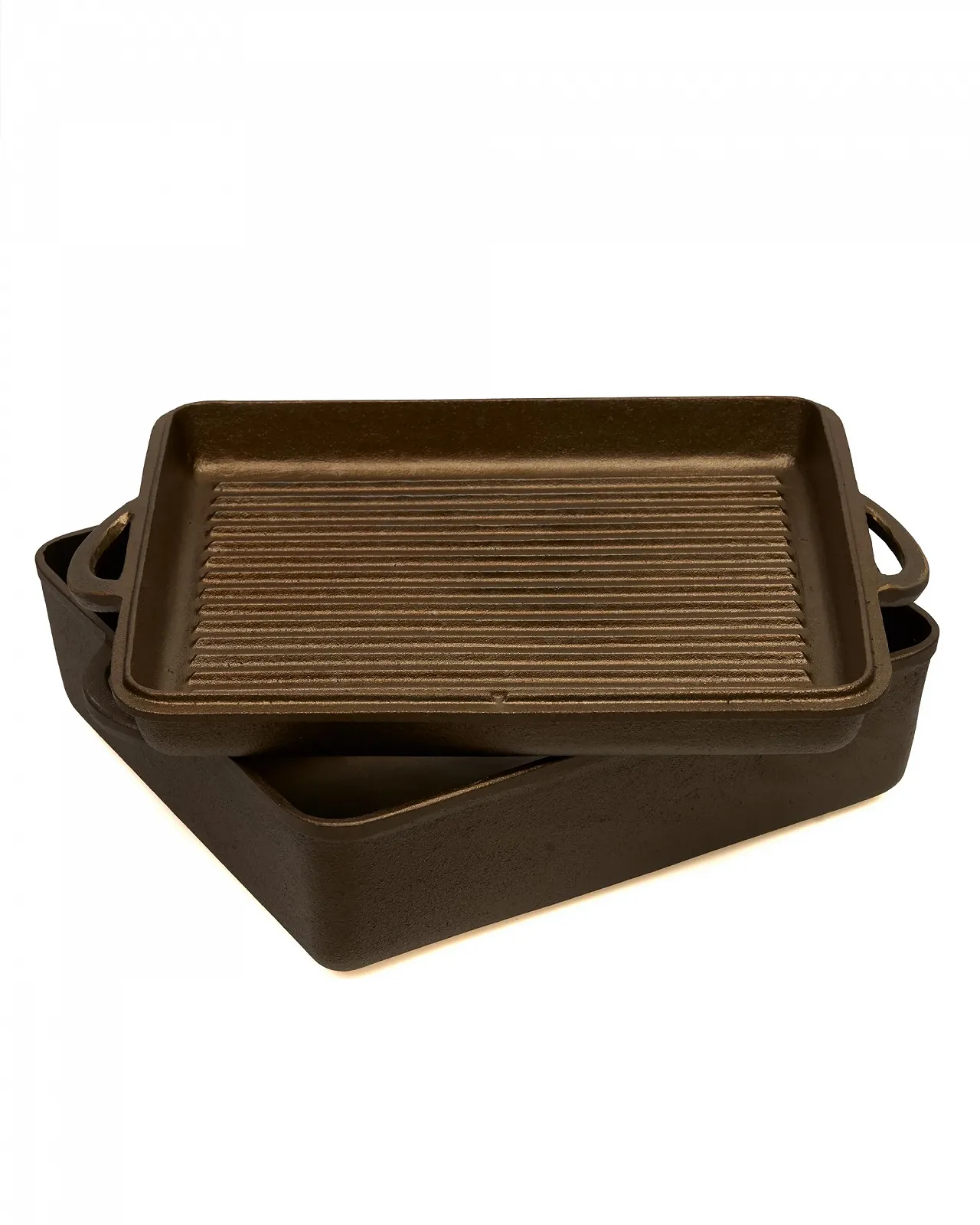 Жаровня Pott & Flamme чугунная ручной полировки 10.8 л с крышкой-гриль для индукции, фото №4