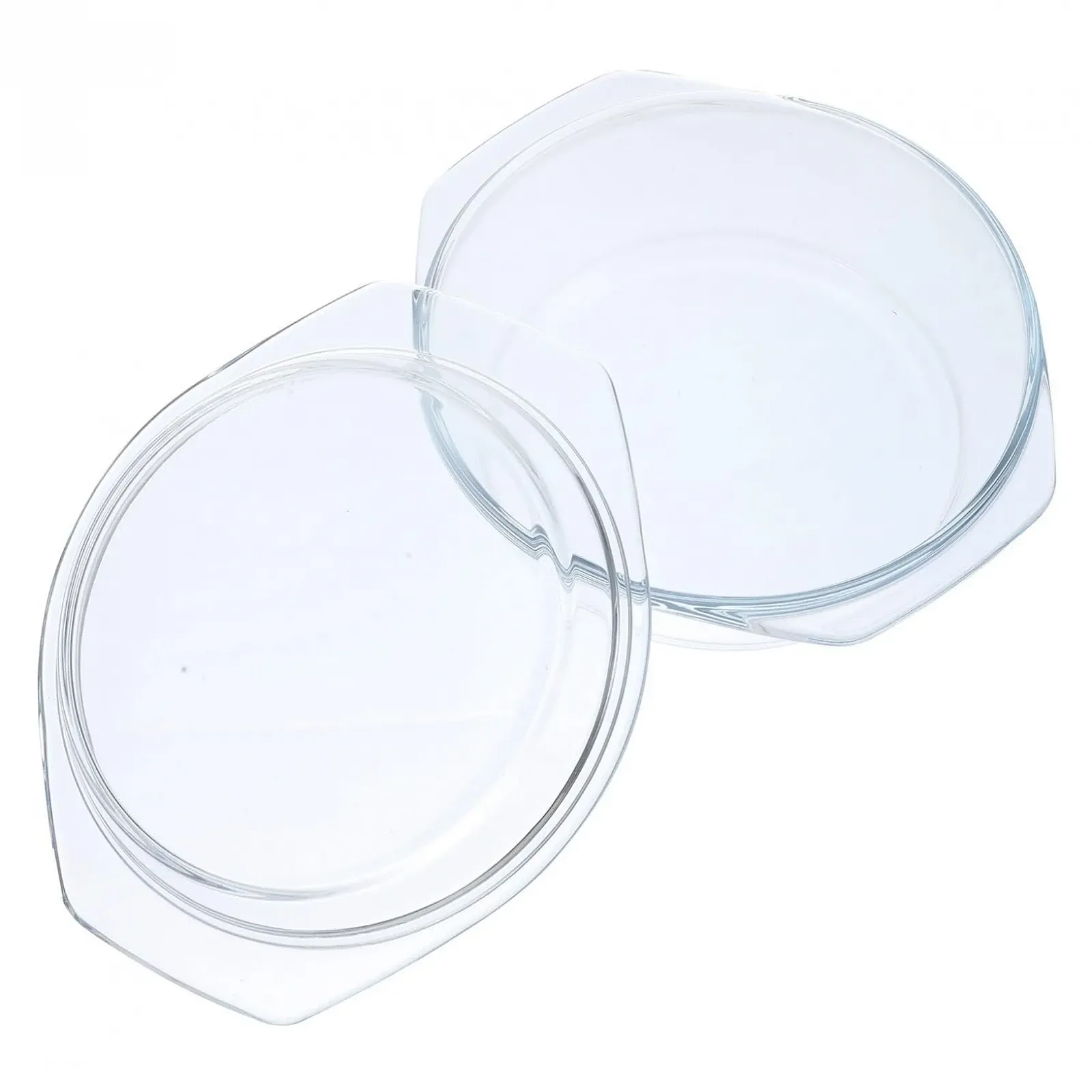 Кастрюля стеклянная NOLITOY для микроволновой печи с плоской крышкой жаропрочная штабелируемая Прозрачный, фото №1