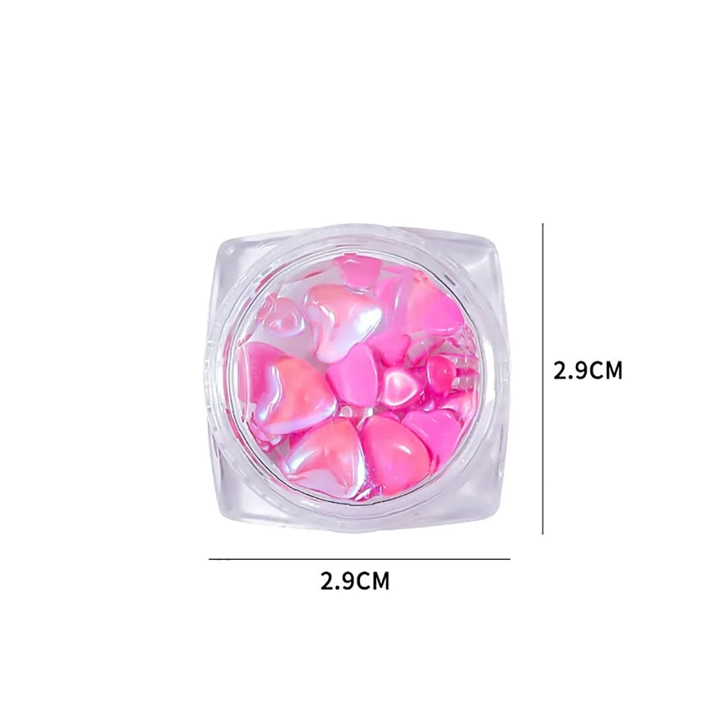 Набор Стразы для ногтей Сердце Плоская задняя часть 40 шт., фото №6