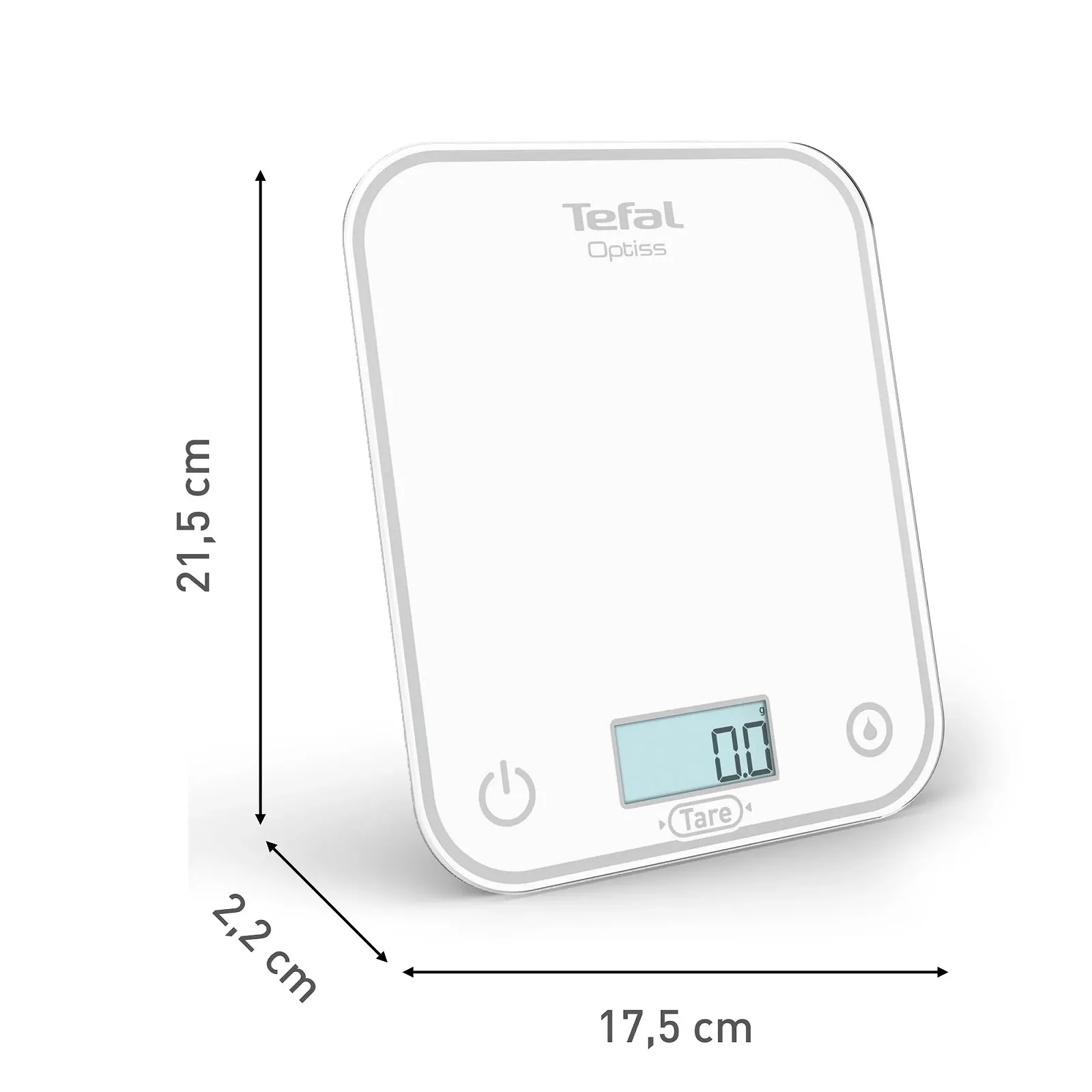 Ваги кухонні Tefal Optiss BC50U0V0 Електронні 5 кг White, фото №3 Ваги кухонні Tefal Optiss BC50U0V0 Електронні 5 кг White, фото №3