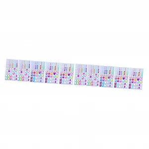 Стразы Lurrose для лица, ногтей, акриловых ногтей, детские наклейки стразы, 10 листов - Фото 1