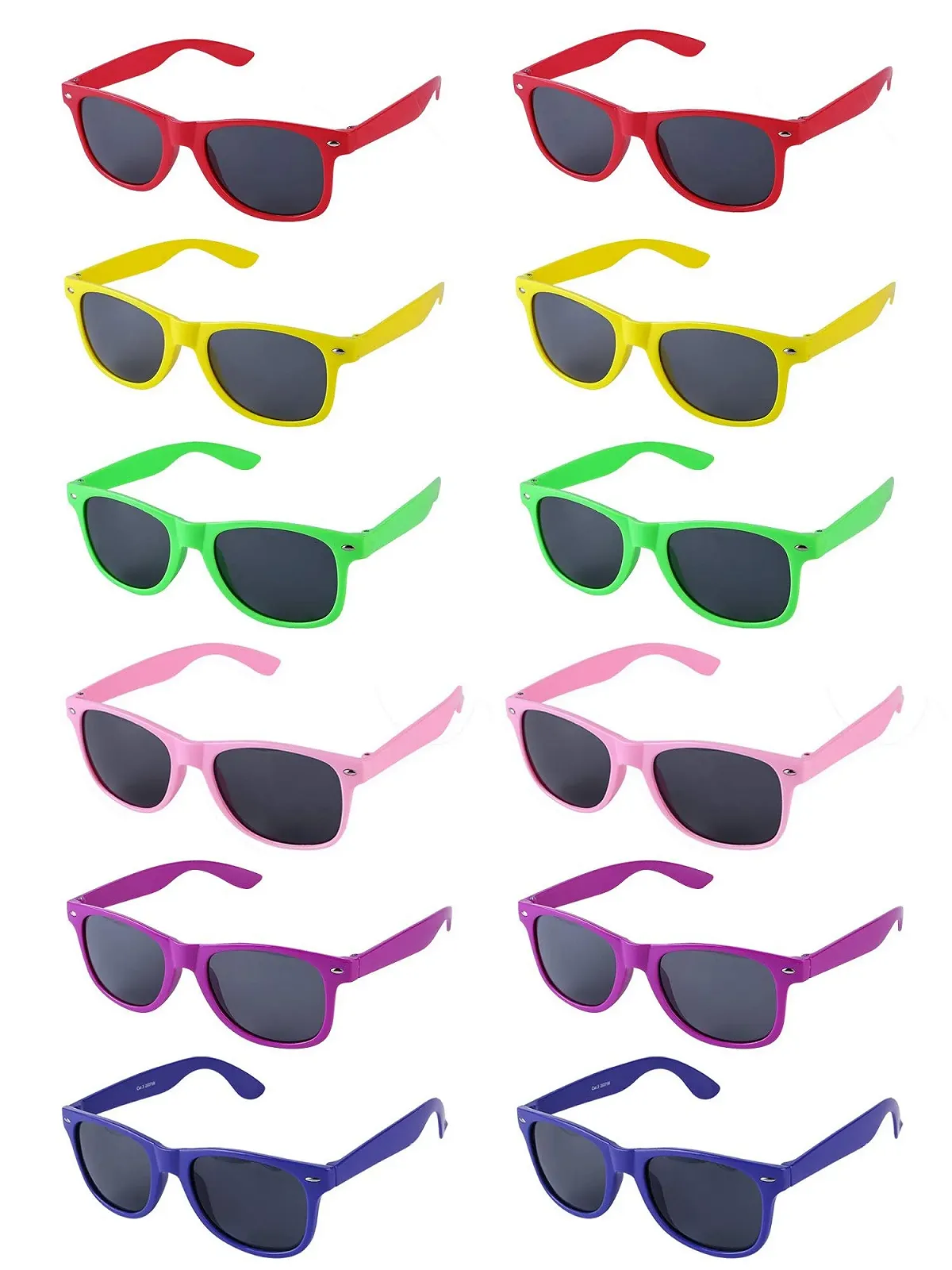 Сонцезахисні окуляри LFYXCW Набір 12 пар Різнокольорові (6 кольорів), фото №1 Сонцезахисні окуляри LFYXCW Набір 12 пар Різнокольорові (6 кольорів), фото №1