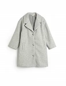 Пальто для дівчинки Koton з V-подібним вирізом, довгими рукавами, кишенями на ґудзиках - Фото 1