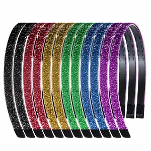 Обруч для волосся Блестящий 12 шт Разные цвета - Фото 1