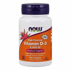 Витамин D3 NOW Vitamin D-3 2000 IU 240 softgels - Фото 1