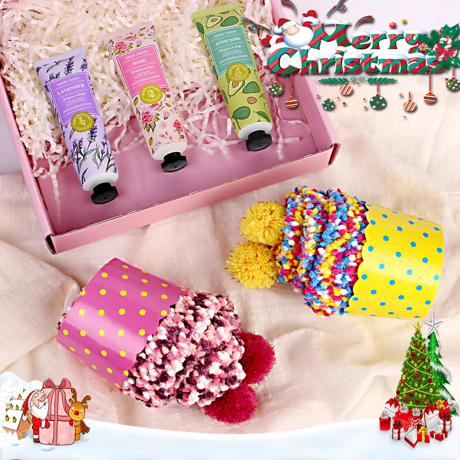 Крем для рук, набор 3 крема для рук и 2 пары носков, фото №8