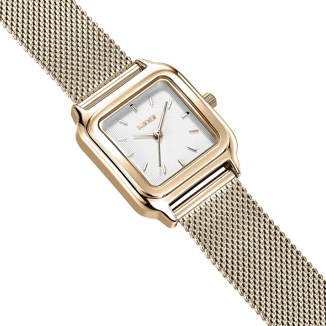 Жіночий годинник BURKER Квадратний Золотий, фото №2