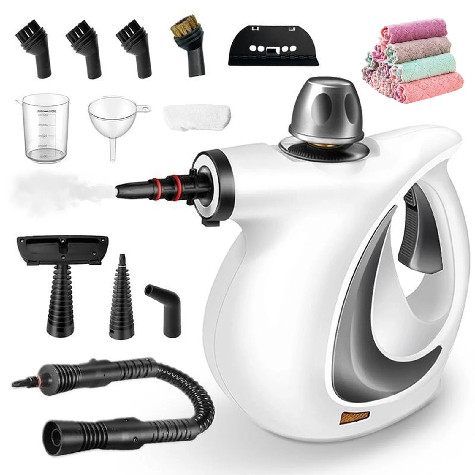 Ручний пароочисник Red Hut 2026 Upgrade 1050 Вт 3.2 бар з 12 насадками, фото №1