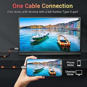 Портативный Diyeeni 15.6 дюймов 1920 X 1080 IPS HD USB C экран для компьютера HDR Забота о глазах Встроенные динамики synthetic.ua - Фото 1