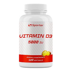 Витамин D3 Sporter Vitamin 5000 ME 120 софт гель - Фото 1