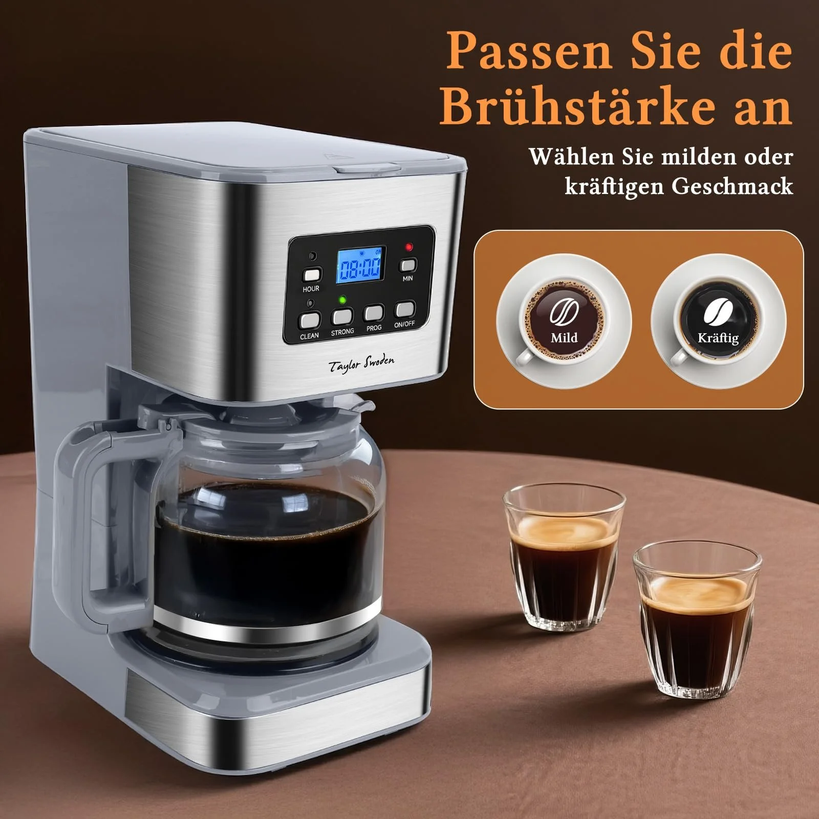 Фильтр-кофеварка Taylor Swoden Pack of 2 950 W 1.5 L 12 чашек Grey - Pewter, фото №3