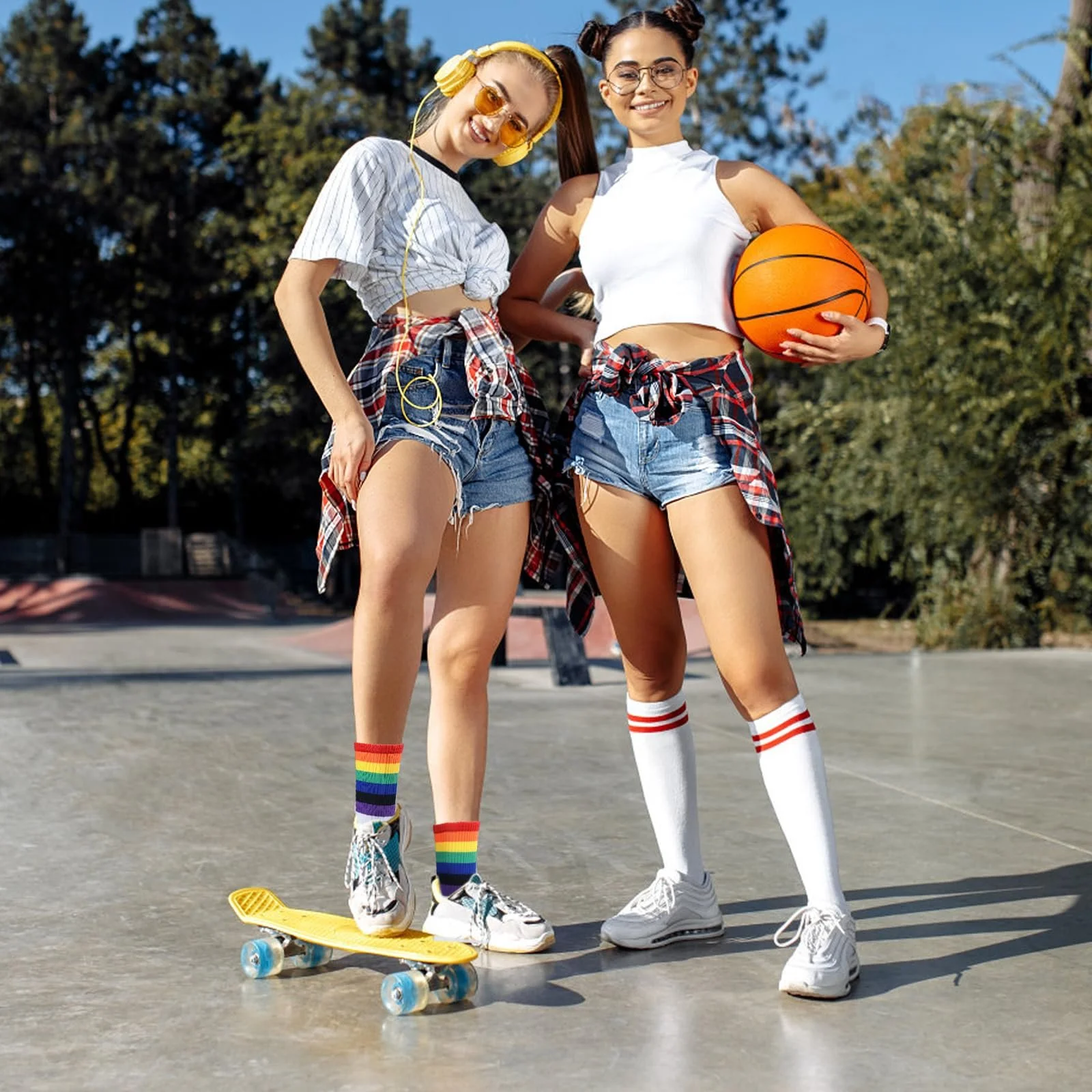 Шкарпетки Тенісні в стилі ретро для Чоловіків та Жінок 8 пар, фото №4