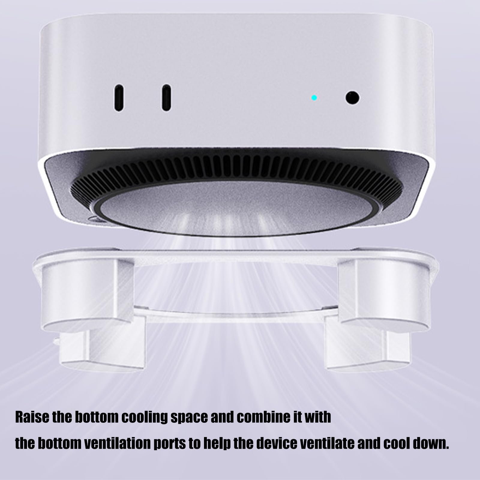 Подставка для ноутбука алюминиевая с охлаждением, высота 22 мм, фото №9 Подставка для ноутбука алюминиевая с охлаждением, высота 22 мм, фото №9