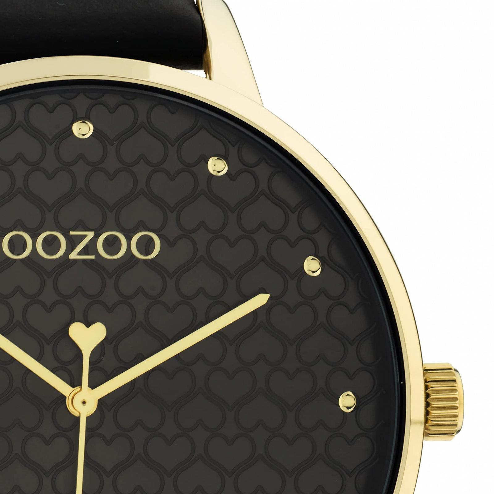 Женские часы Oozoo Timepieces, наручные часы с кожаным ремешком шириной 18 мм, элегантные аналоговые часы в круглом корпусе, фото №3
