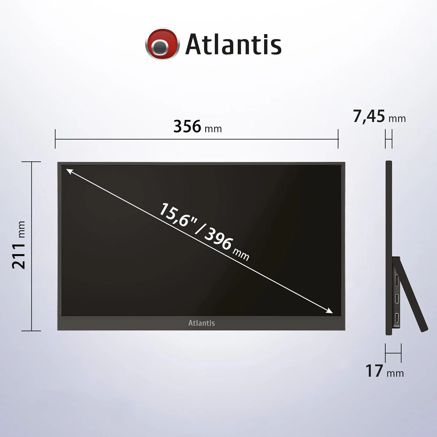 Монітор портативний 15.6" Atlantis A05-P156WP Full HD IPS 60 Гц, фото №5