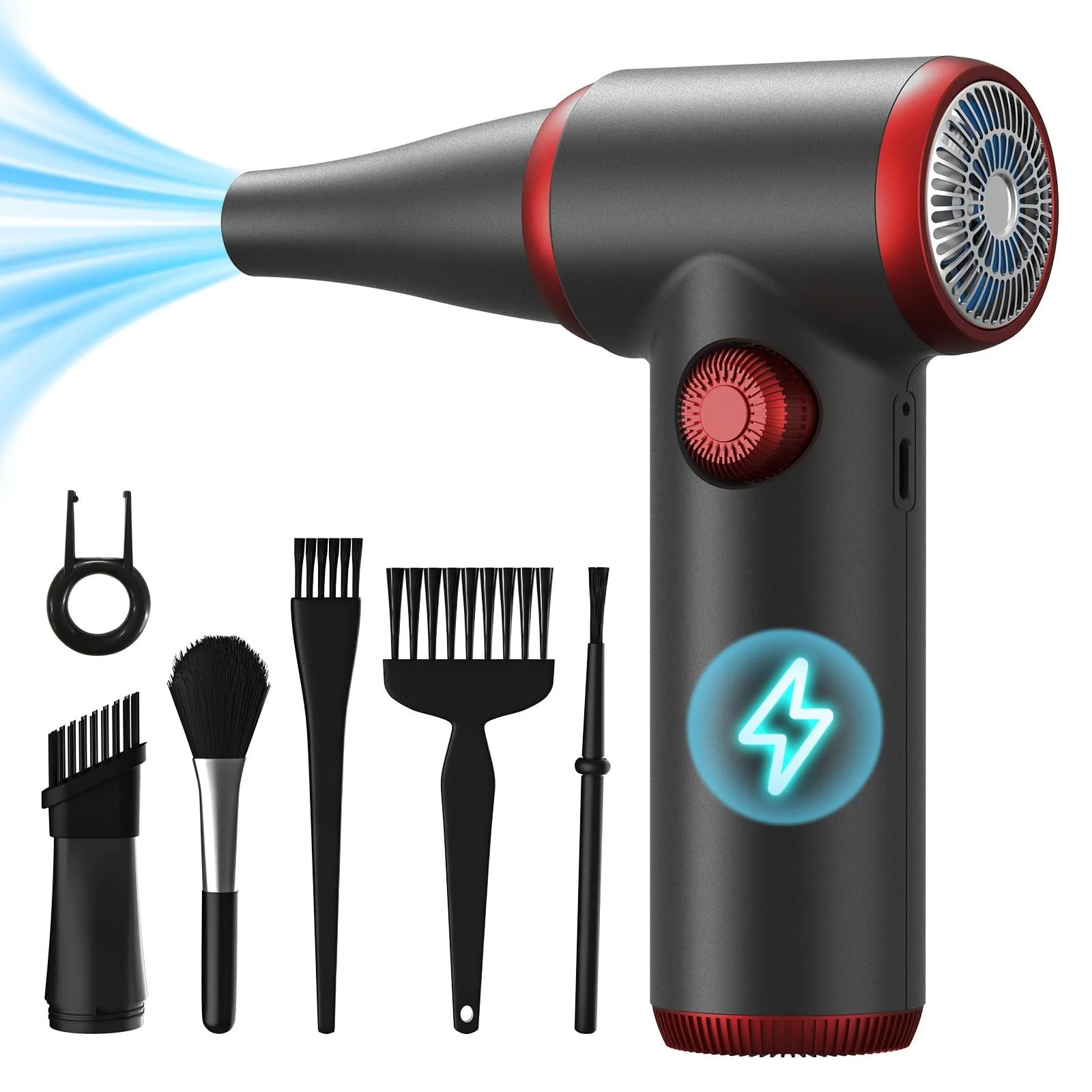 Електричний очищувач повітря Koonie 100500RPM LED Type-C, фото №1