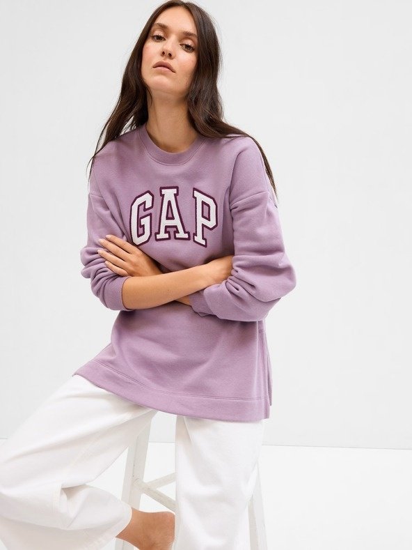 Світшот CREWNECK LOGO TUNIC SWEATSHIRT 741683-02 GAP Бузковий M, фото №1