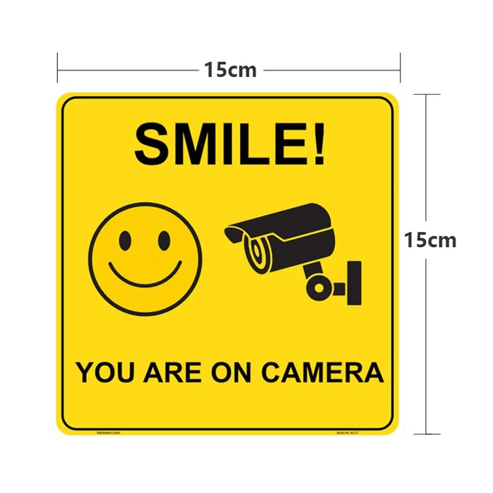 Наклейки Smile You are On Camera вінілові самоклеючі 15 x 15 см 4 шт, фото №3 Наклейки Smile You are On Camera вінілові самоклеючі 15 x 15 см 4 шт, фото №3