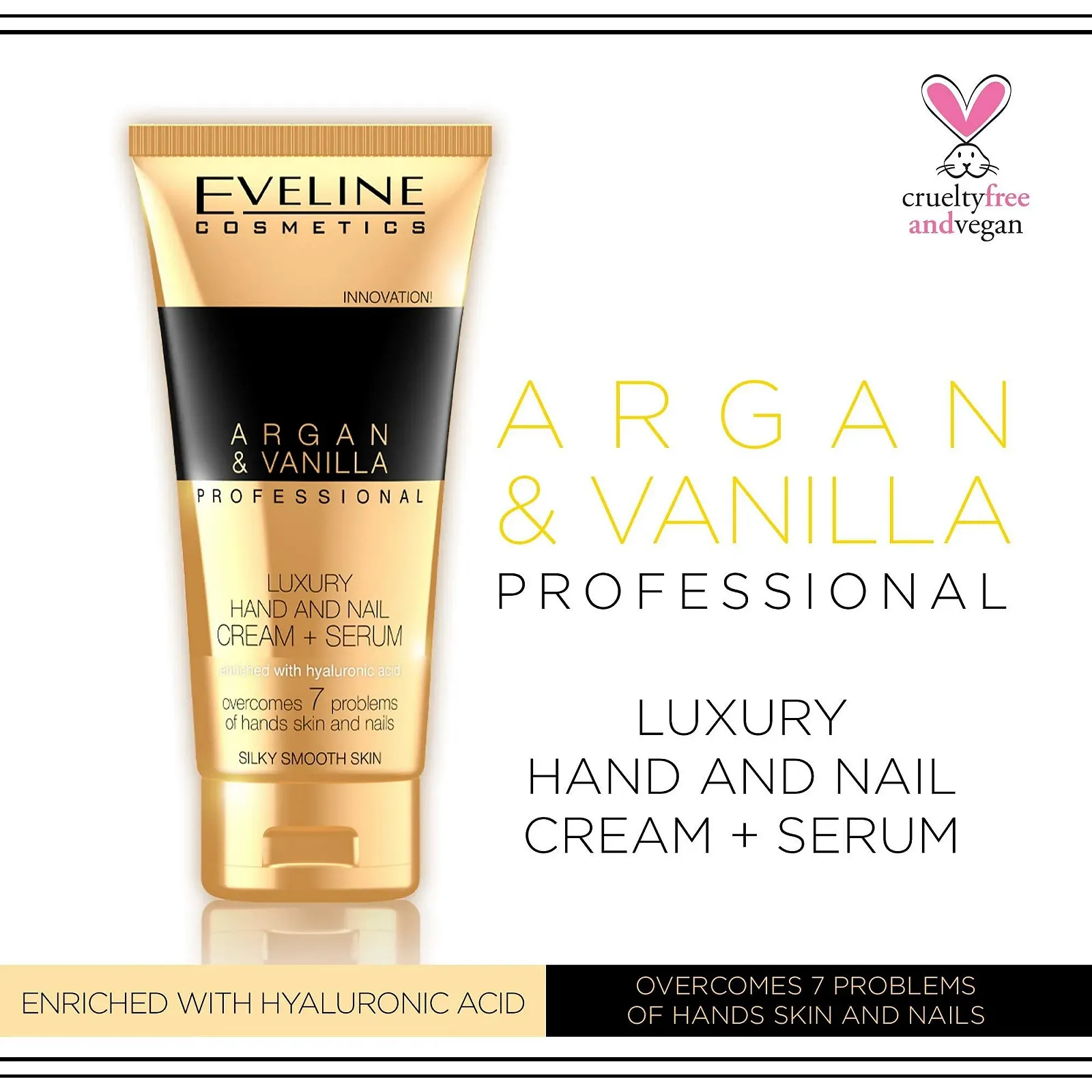 Крем-сироватка для рук та нігтів Eveline Professional Luxury Argan & Vanilla 100 мл, фото №2