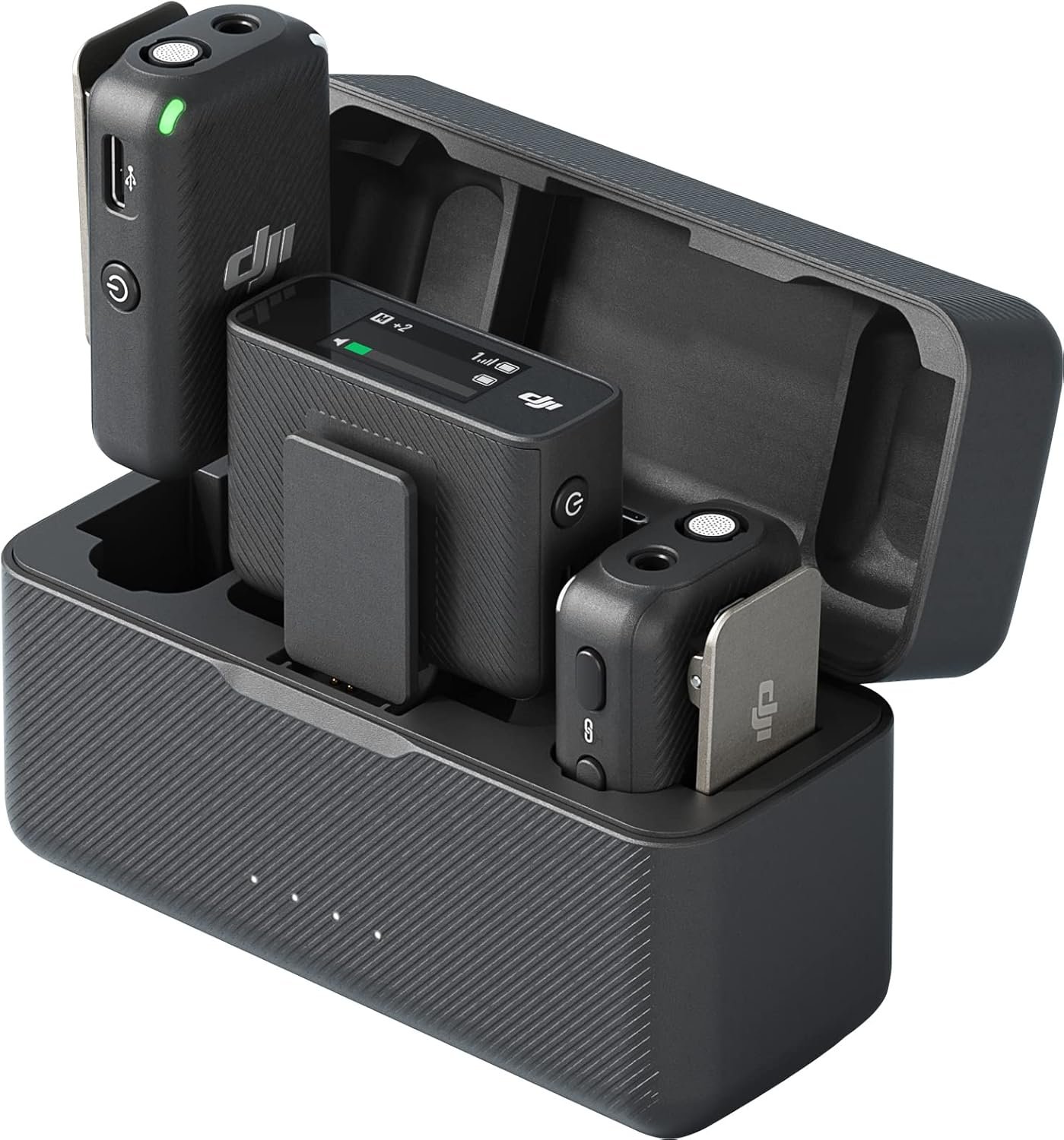 Мікрофонна радіосистема DJI Mic (2 TX + 1 RX + Charging Case) Black, фото №1