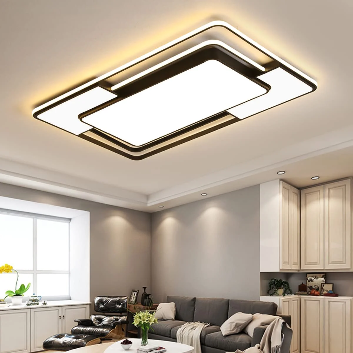 Світильник Style Home LED 150 Вт Змінний з Пультом ДУ Сучасний для Вітальні Спальні Дитячої Кімнати, фото №7