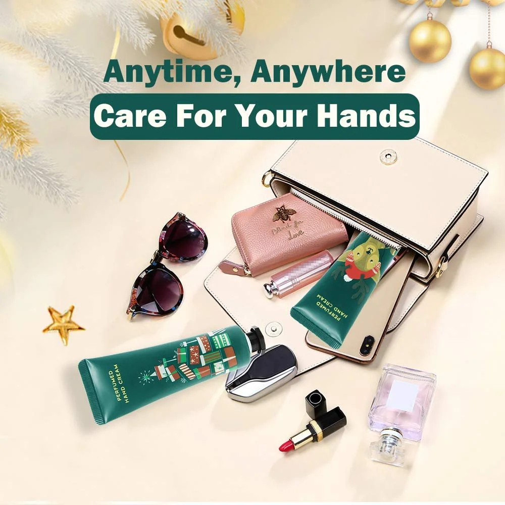 Набір кремів для рук, міні-набір кремів для рук, набір зволожуючих кремів для догляду за руками, різдвяні подарунки, 3 x 30 мл, фото №7